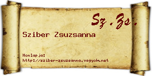 Sziber Zsuzsanna névjegykártya