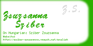 zsuzsanna sziber business card